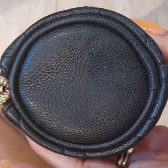 Betsey Johnson Quilted Black Heart Cylinder Travel Zipper Clutch/Cosmetic Bag - Picture 4 of 9